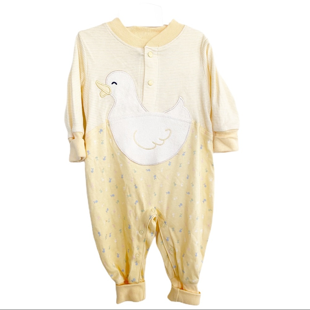 Lullaby Club Yellow Ducky Romper